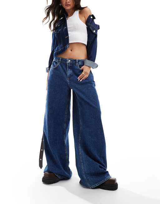ASOS DESIGN - Jeans taglio lungo blu indaco