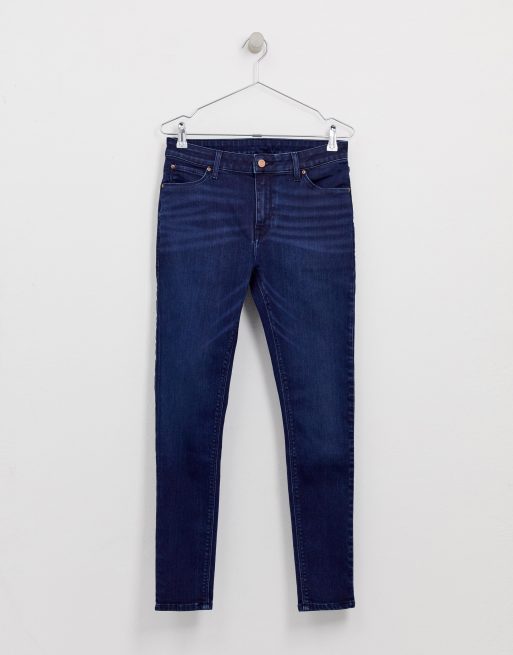 ASOS DESIGN - Jeans van stretchdenim in dark wash blue, 3 van 4