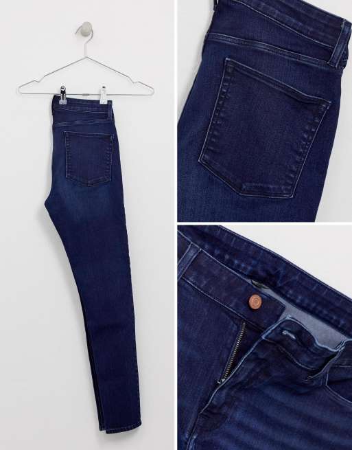 ASOS DESIGN - Jeans van stretchdenim in dark wash blue, 4 van 4
