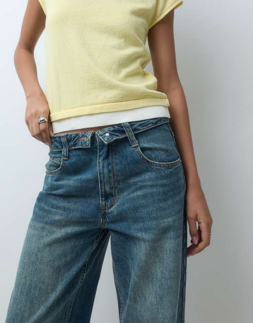 ASOS DESIGN jeans z wywijanym pasem w stylu vintage, 5 z 5