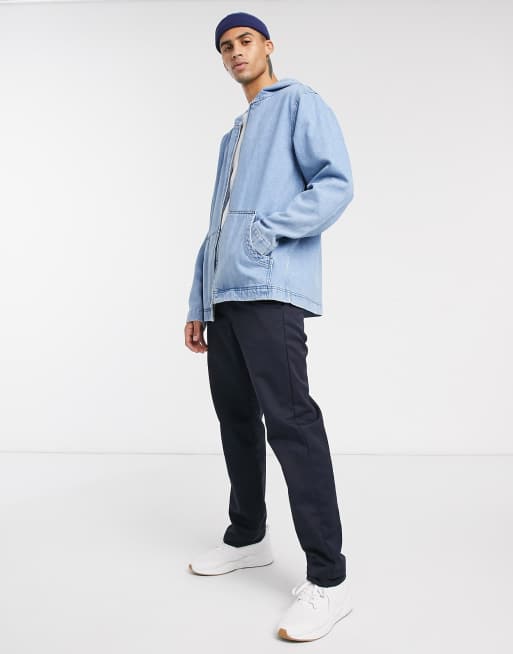 ASOS DESIGN – Jeansjacka i ljusblå tvätt med huva, 4 av 4