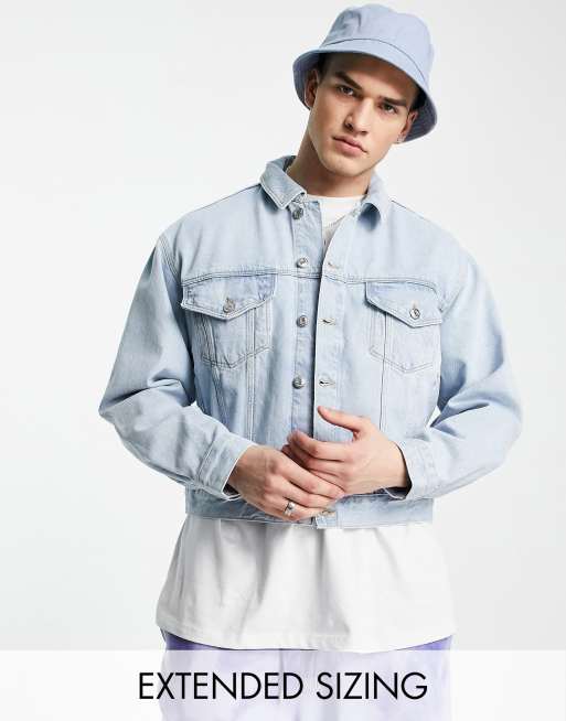 ASOS DESIGN – Jeansjacke im Stil der 90er in verwaschenem Hellblau
