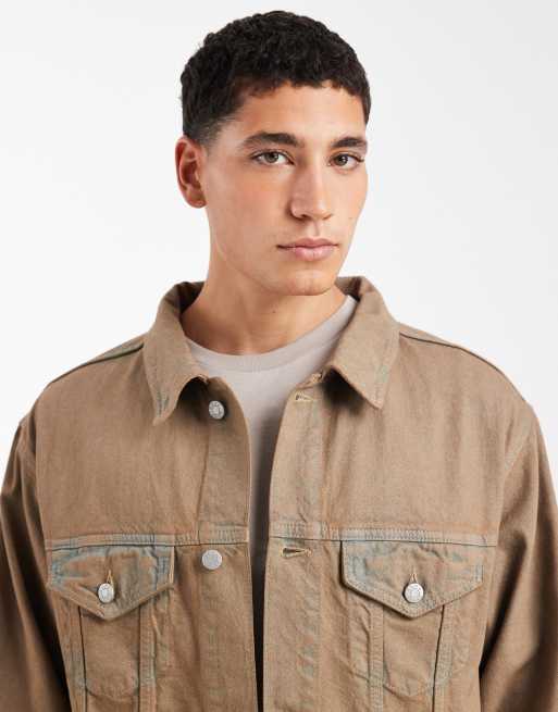 ASOS DESIGN – Jeansjacke in hellbrauner Waschung, Kombiteil, 5 von 5