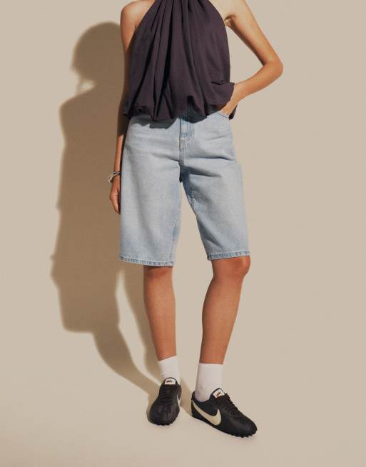 ASOS DESIGN jeansowe baggy bermudy w jasnoniebieskim denimie, 2 z 5