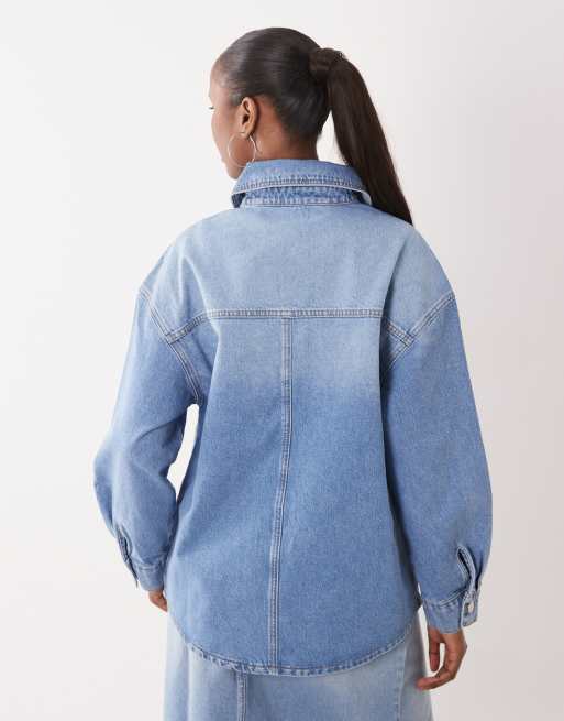 ASOS DESIGN – Jeansskjorta i oversized fit, 4 av 4