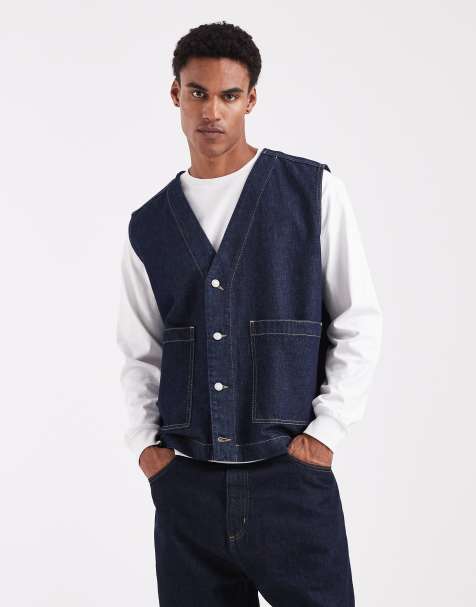 ASOS DESIGN – Jeansväst med tvättad finish - view 1