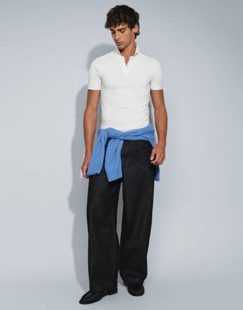 ASOS DESIGN jeansy barrel leg w kolorze czarnym - view 1