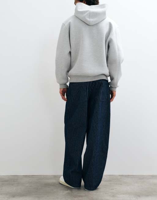 ASOS DESIGN jeansy barrel w prążek, 3 z 5