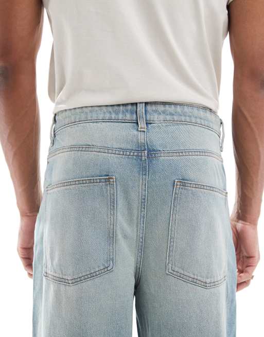 ASOS DESIGN jeansy o bardzo luźnym kroju w jasnoniebieskim denimie, 4 z 5