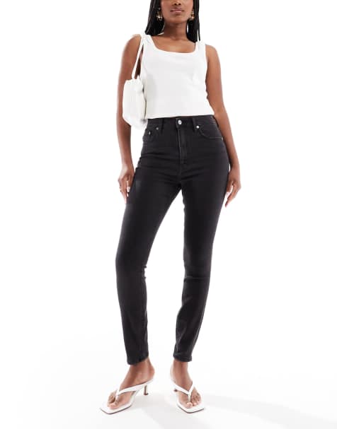 ASOS DESIGN – Jeansy o obcisłym kroju w spranym czarnym kolorze - view 1