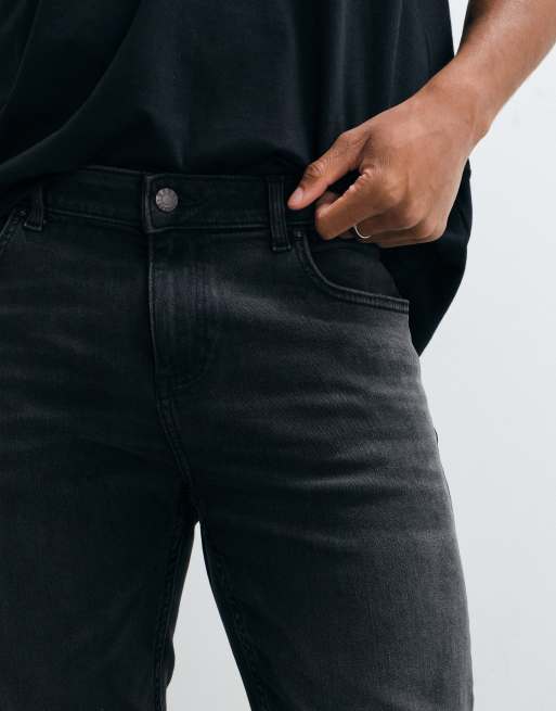 ASOS DESIGN – Jeansy o obcisłym kroju w spranym czarnym kolorze, 3 z 5