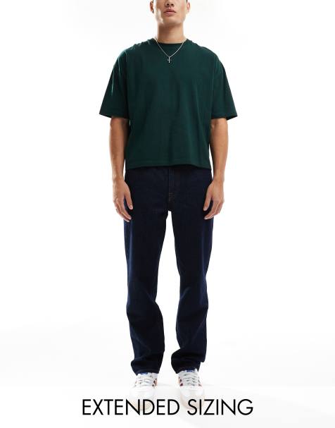 ASOS DESIGN straight fit jeans in indigo