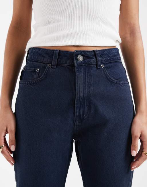 ASOS DESIGN – Jeansy o prostym kroju w stylu lat 90. w spranym granatowym kolorze, 5 z 5