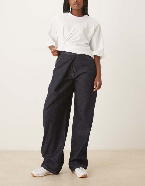 ASOS DESIGN denim wrap style jean in