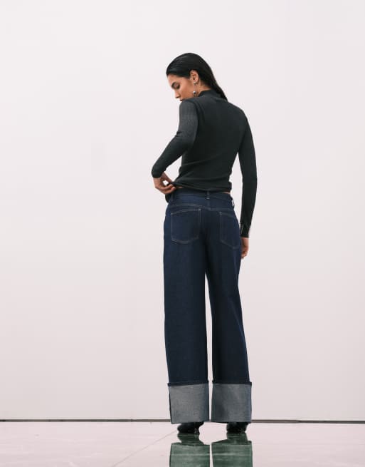 ASOS DESIGN – Jeansy z mocno podwiniętymi nogawkami w kolorze indygo, 5 z 5