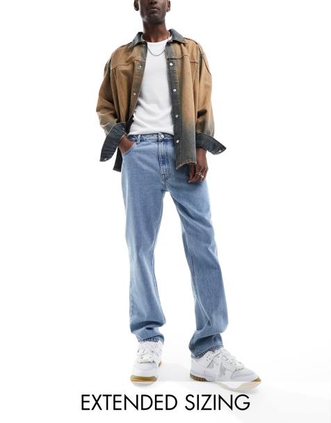 ASOS DESIGN – Jeansy z prostymi nogawkami z jasnym efektem sprania - view 1