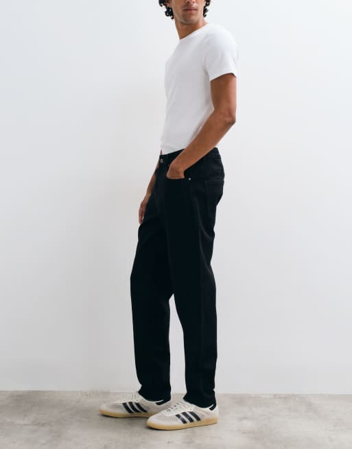 ASOS DESIGN jeansy ze stretchem, zwężane, czarne, 3 z 5