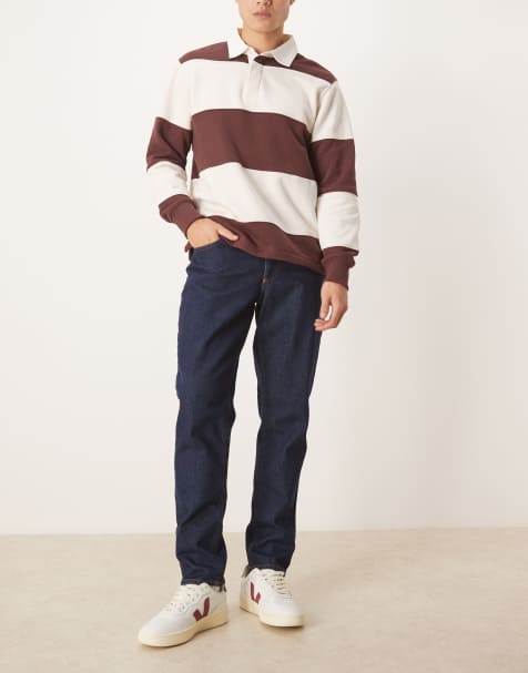 ASOS DESIGN jeansy ze zwężanymi nogawkami w kolorze indigo - view 1