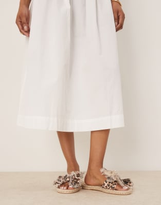 Asos Design Jem Bow Espadrille Mule Sandals In Multi