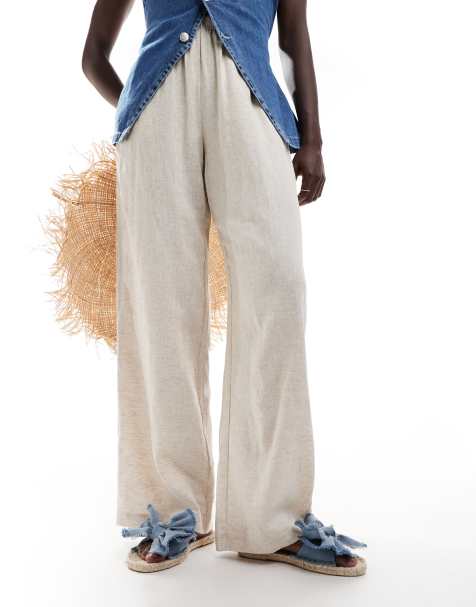 ASOS DESIGN – Jem – Espadrillos med öppen häl och jeansrosett - view 1