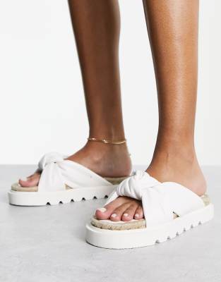 ASOS DESIGN JEMIMA CROSS STRAP ESPADRILLES IN WHITE