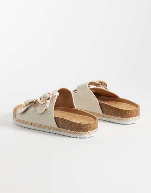 ASOS DESIGN - Jenna - Naturfarvede espadrille-mule-sandaler i hør, 4 af 4