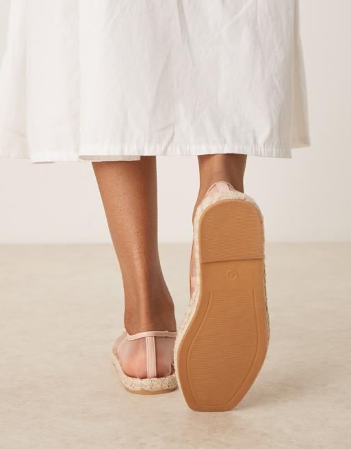 ASOS DESIGN – Jennie – Rosa espadrillos i mesh och platt ballerinastil, 3 av 4