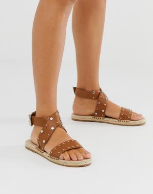 tan leather espadrille wedges