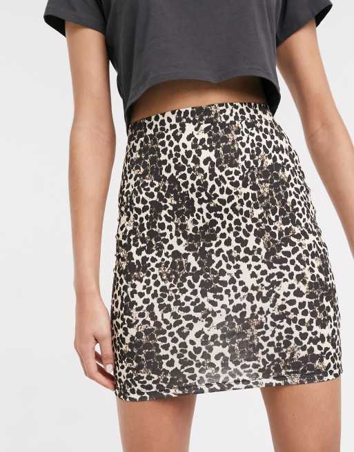 Leopard print mini skirt forever clearance 21