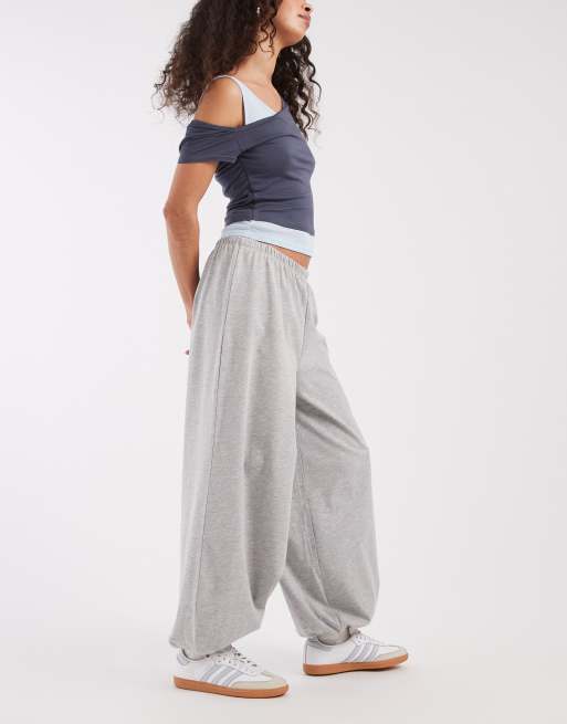 ASOS DESIGN jersey balloon leg pants in grey marl, 5 of 5