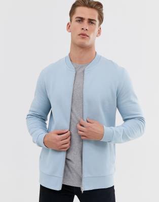 light blue bomber jacket