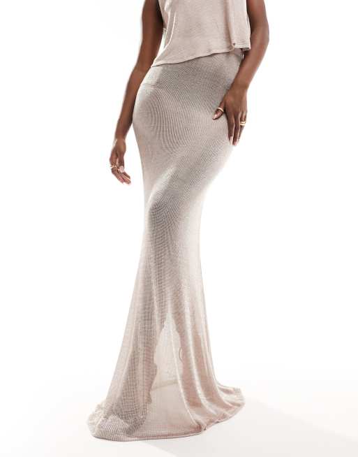 green emerald velvet dress Rose Gold Printed Maxi Dress with Criss Cross Back