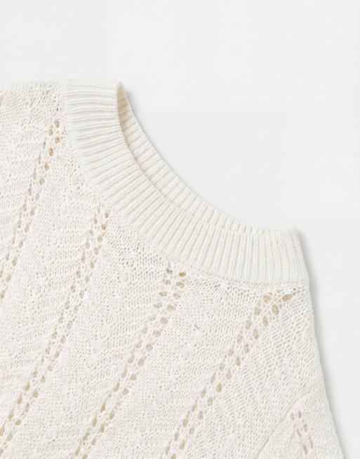 ASOS DESIGN - Jersey color crema de corte suelto con escote Bardot, 7 de 7