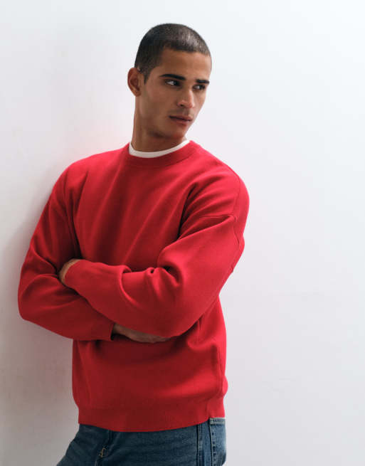 ASOS DESIGN - jersey de punto compacto extragrande en rojo, 5 de 5