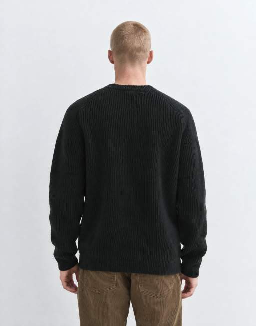ASOS DESIGN jersey de punto extragrande con cuello redondo en negro, 8 de 10
