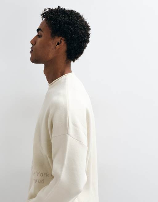 ASOS DESIGN - jersey de punto extragrande con estampado en crudo, 5 de 5