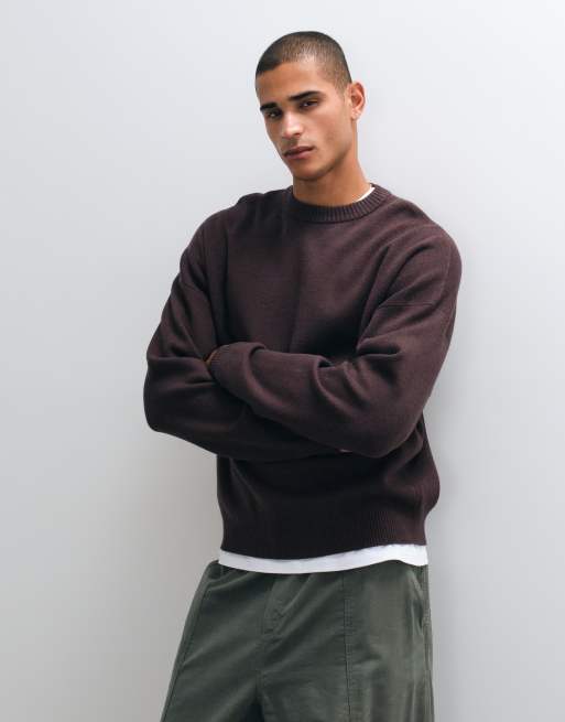 ASOS DESIGN - Jersey de punto extragrande marrón, 2 de 5