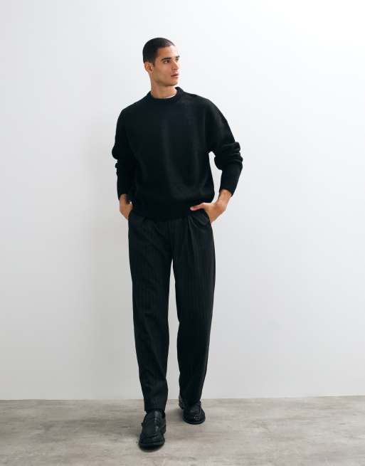 ASOS DESIGN jersey de punto extragrande negro, 2 de 10