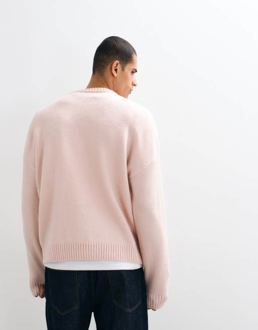 ASOS DESIGN jersey de punto súper extragrande en rosa jaspeado, 5 de 5