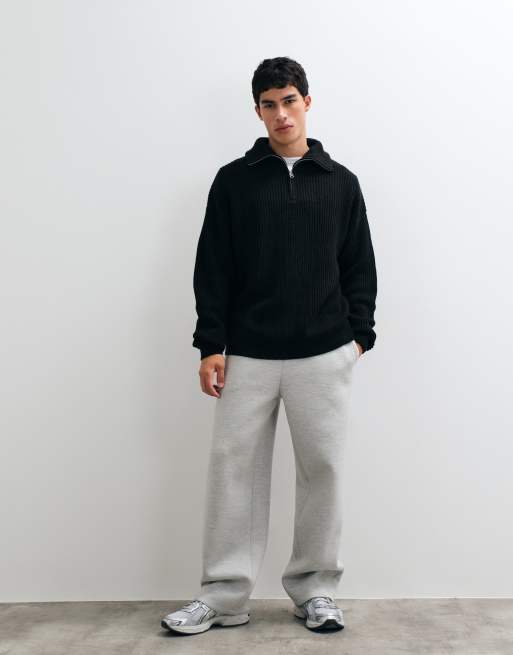 ASOS DESIGN jersey de punto súper oversize con cuello alzado en negro, 2 de 5