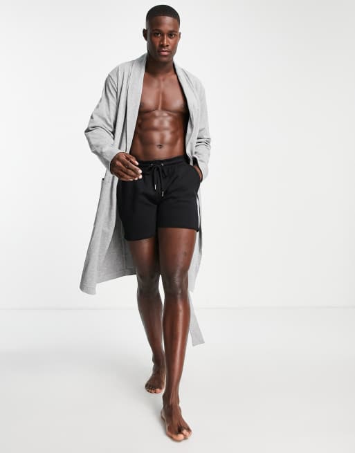 ASOS DESIGN jersey dressing gown in grey marl | ASOS