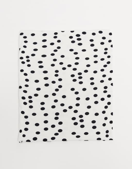 ASOS DESIGN jersey funnel infinity scarf in polka dot | ASOS