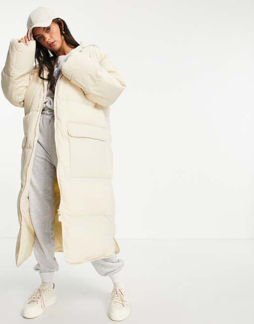 Long stone puffer coat new arrivals