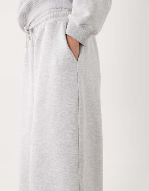 ASOS DESIGN jersey joggershort co-ord in ijsgrijs gemêleerd, 3 van 5