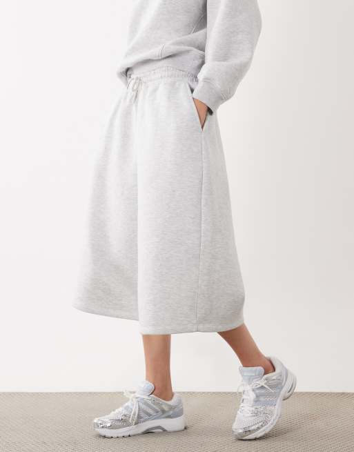 ASOS DESIGN jersey joggershortsæt i isgrå melange, 2 af 5