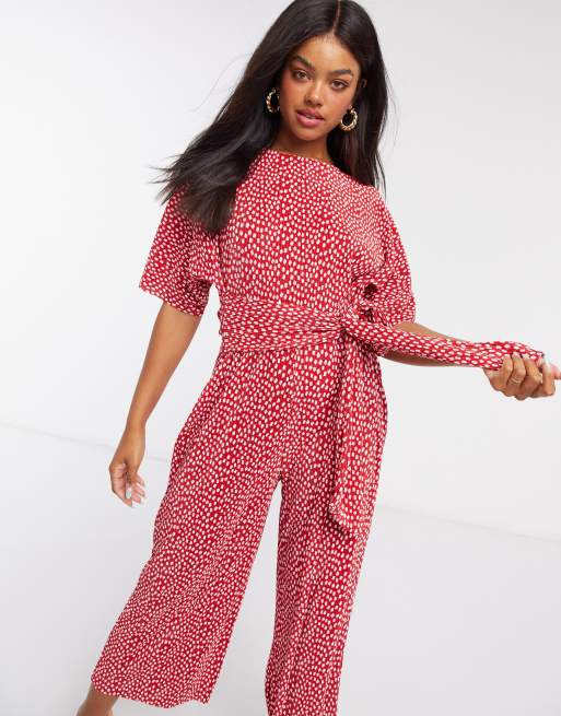 Red store spot jumpsuit