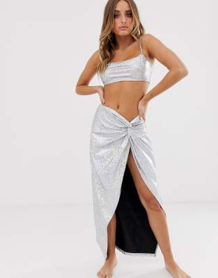 metallic two piece set