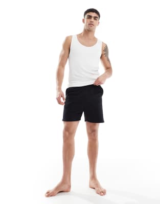 ASOS DESIGN jersey lounge short in black - view 1