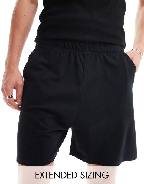 ASOS DESIGN jersey lounge shorts in black - view 1