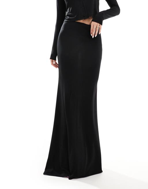 ASOS DESIGN - Jersey maxi rok in zwart, deel van co-ord set, 4 van 5